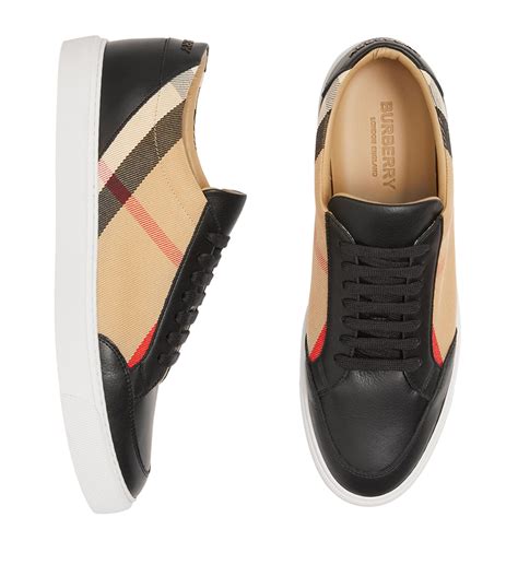 burberry leather and house check sneakers fakes|burberry tielocken shoes.